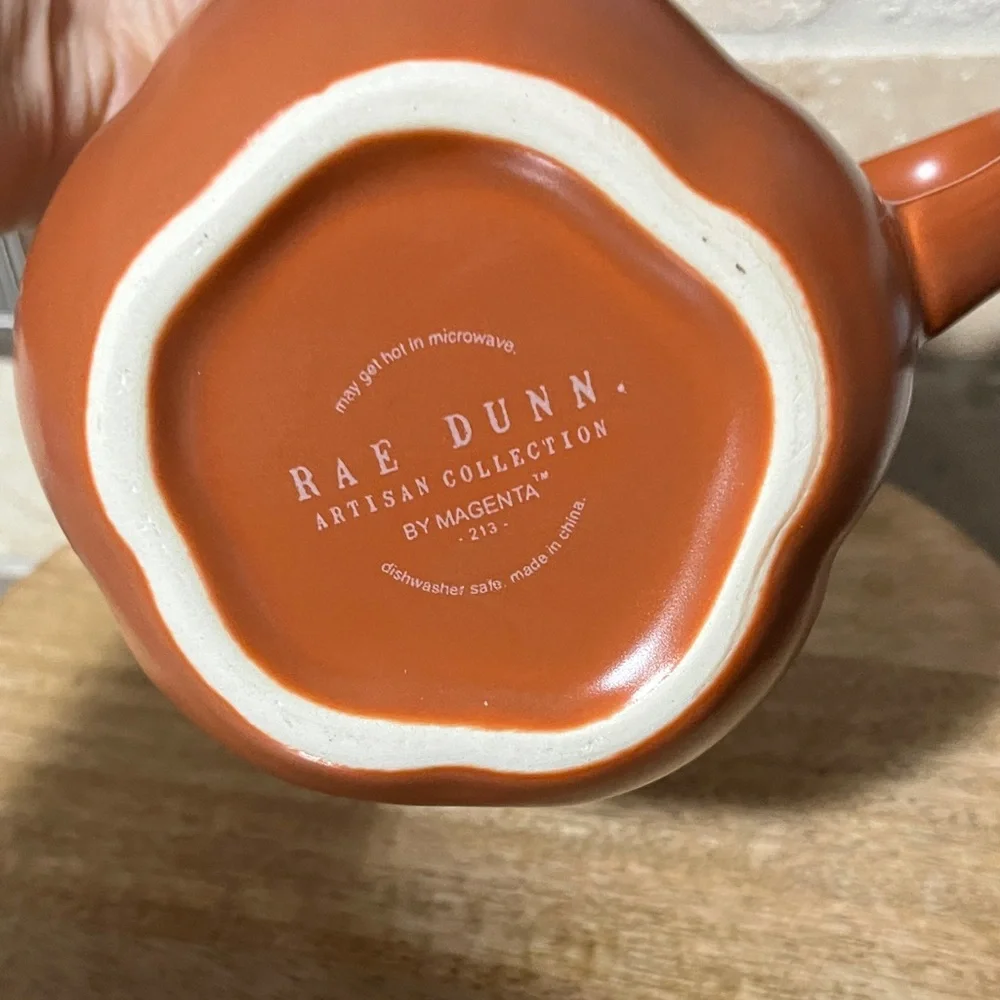 Pumpkin Spice Mug - Rust Orange Ceramic - Picture 2 of 5